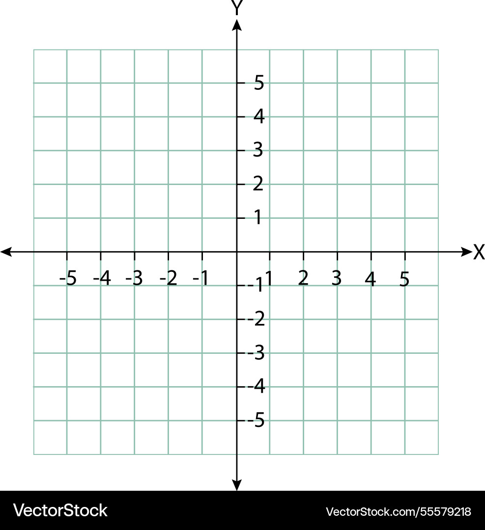 Blank cartesian coordinate system in two Blank cartesian coordinate system in two vector image