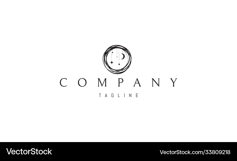 Logo with an abstract image a nest vector image