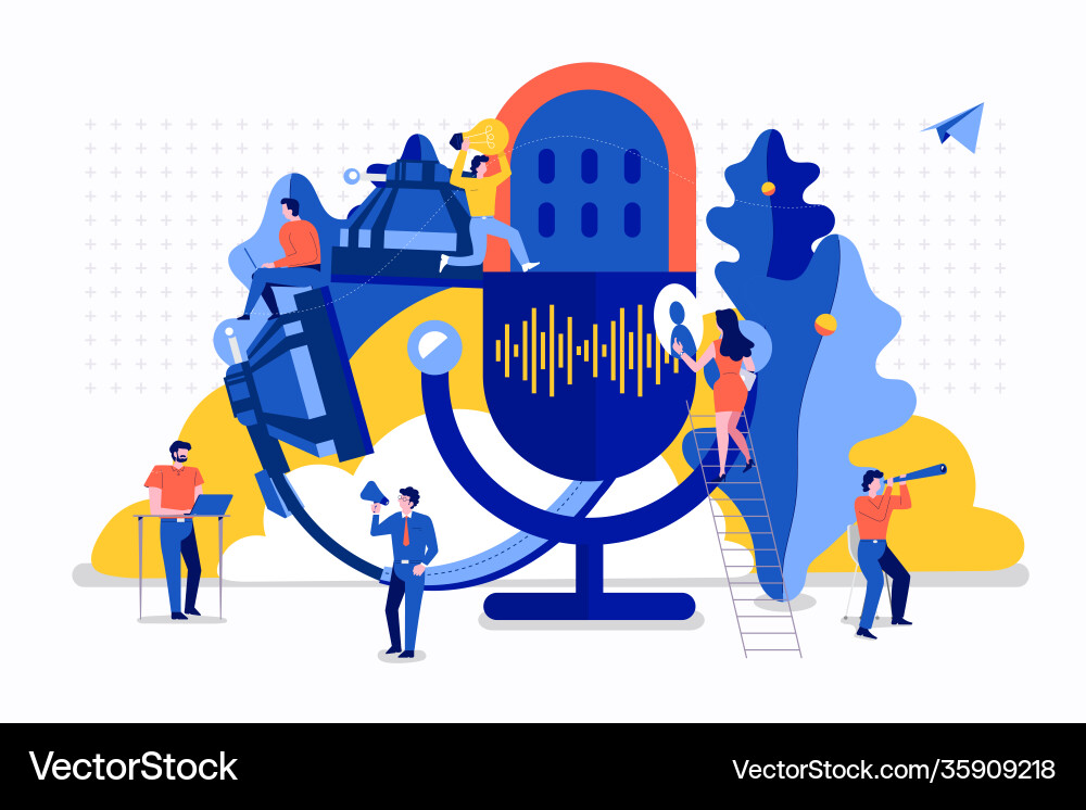 Podcast 06 Royalty Free Vector Image - VectorStock