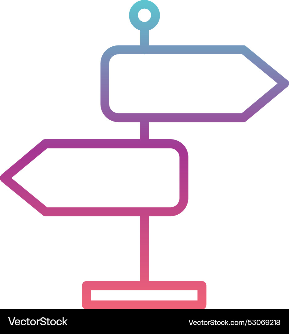 Signpost line gradient design Vector Image