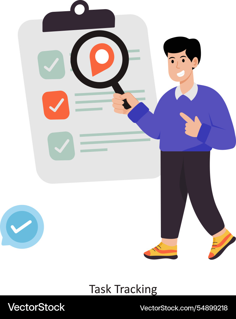 Task tracking eps 10 file vector image