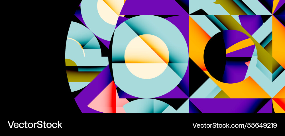 Abstract geometric composition with interlocking Vector Image