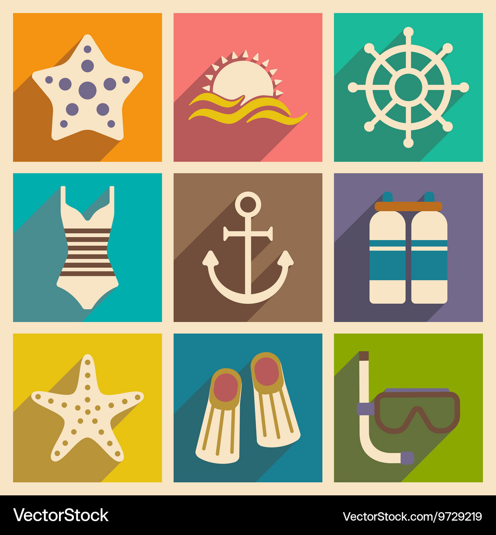 Flat with shadow concept and mobile application Vector Image