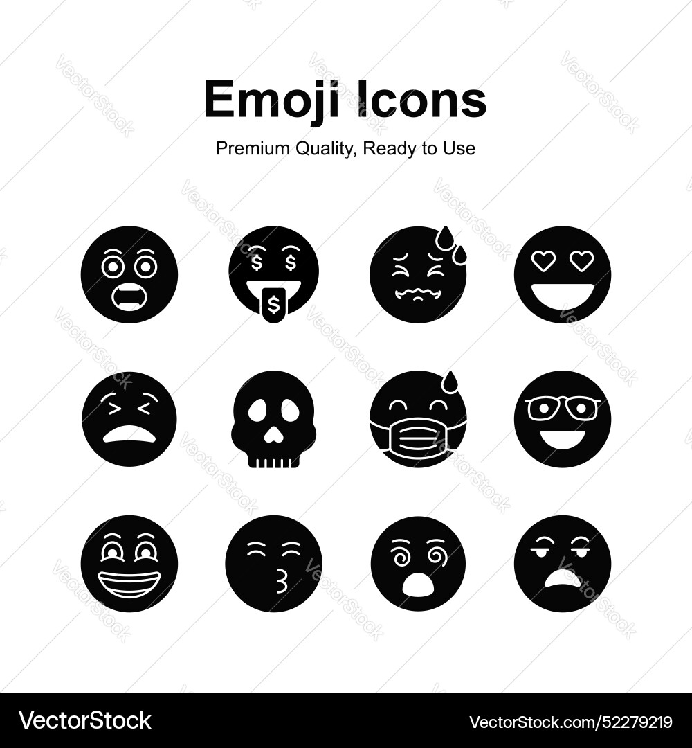 Get this carefully crafted emoji icon design cute Vector Image