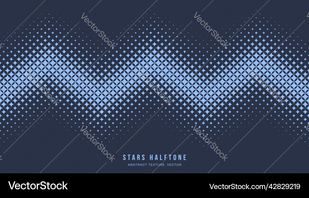 Halftone Star Pattern vector image