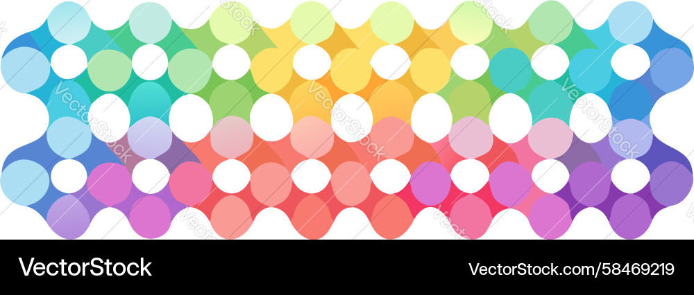 Rainbow Gradient Hexagonal Pattern Vector Image