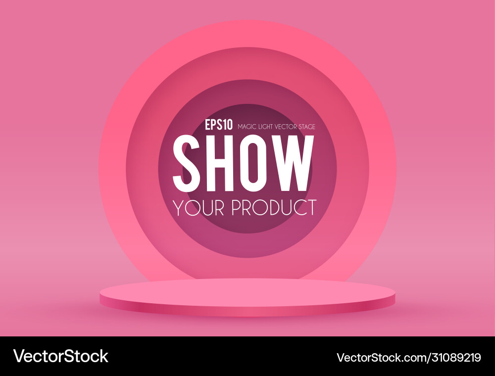 Round podium scene pedestal and 3d platform Vector Image