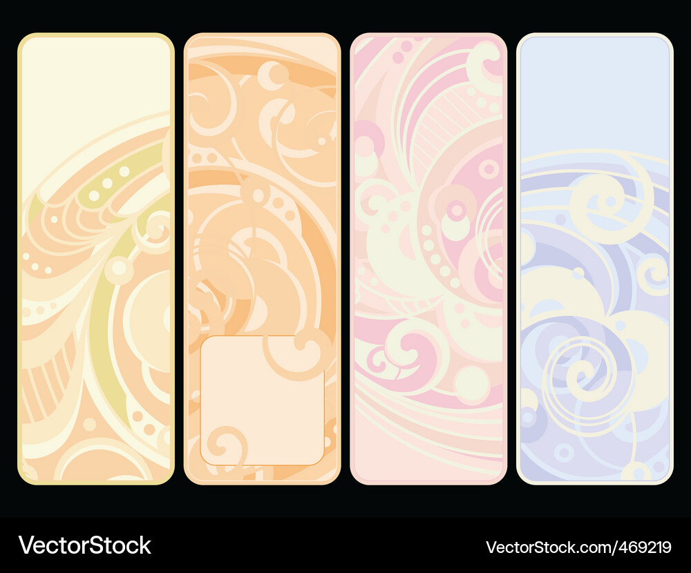Set of four banners Vector Image