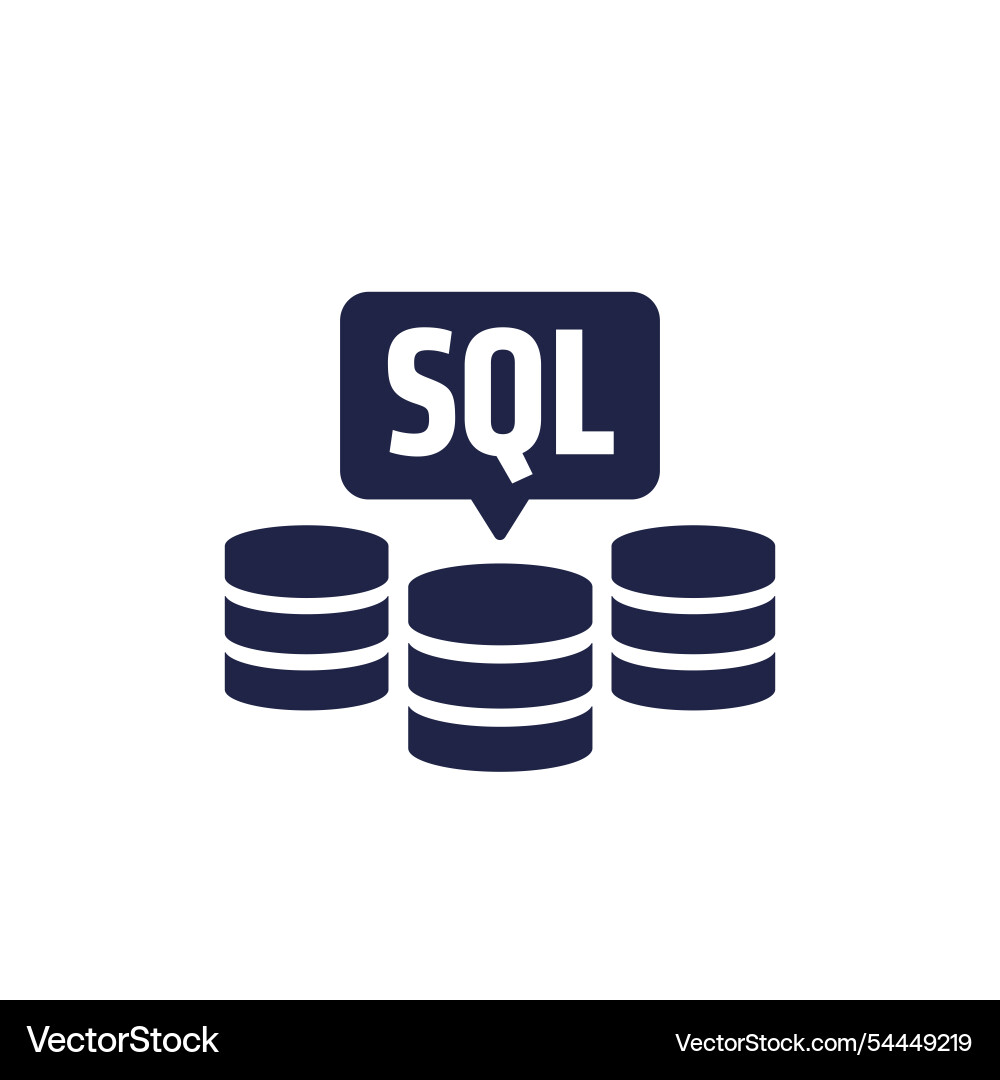 Sql-Symbol strukturierte Abfragesprache vektorbild