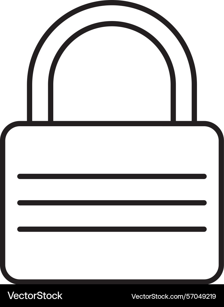 Ssl line icon design vector image