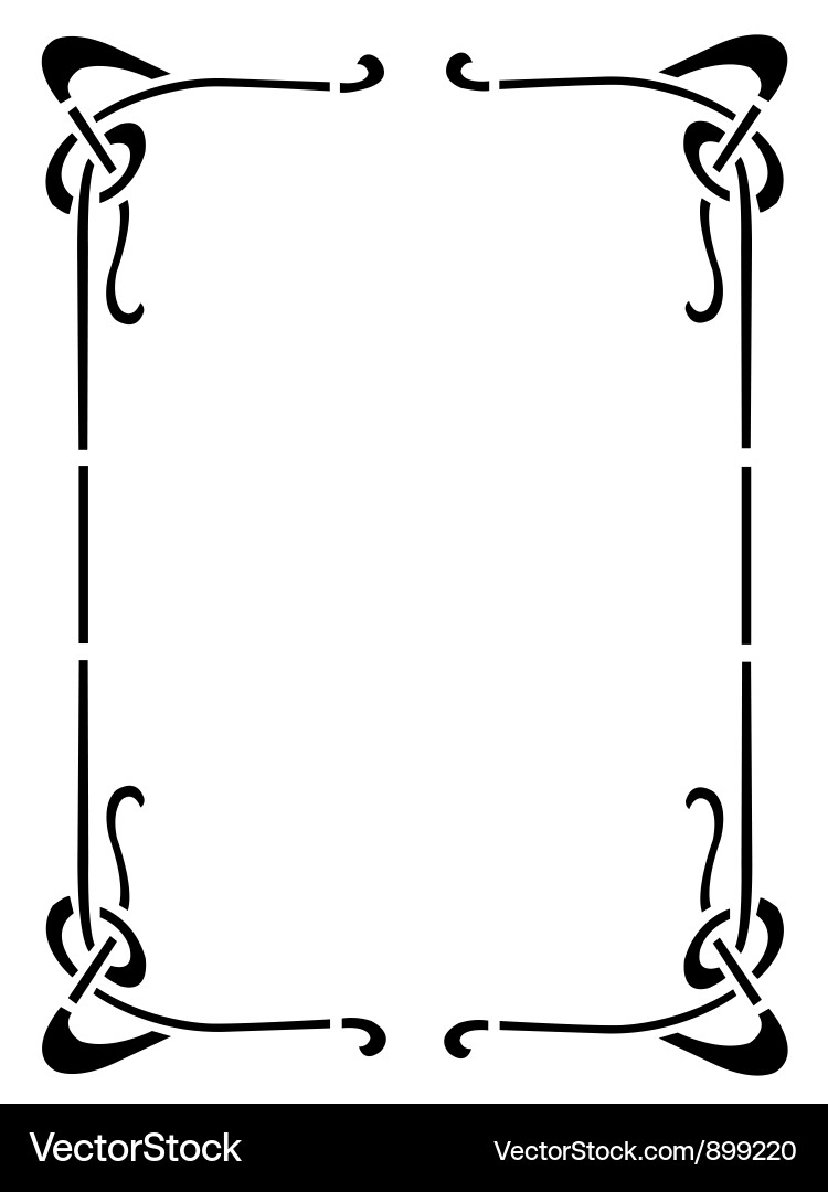 Celtic Frame Border Vector Image