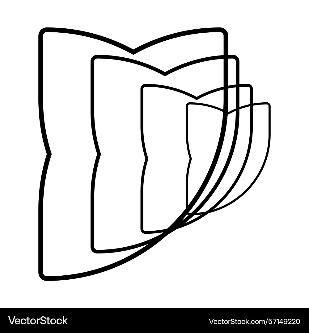 Dynamic stack of abstract shapes design concept Vector Image