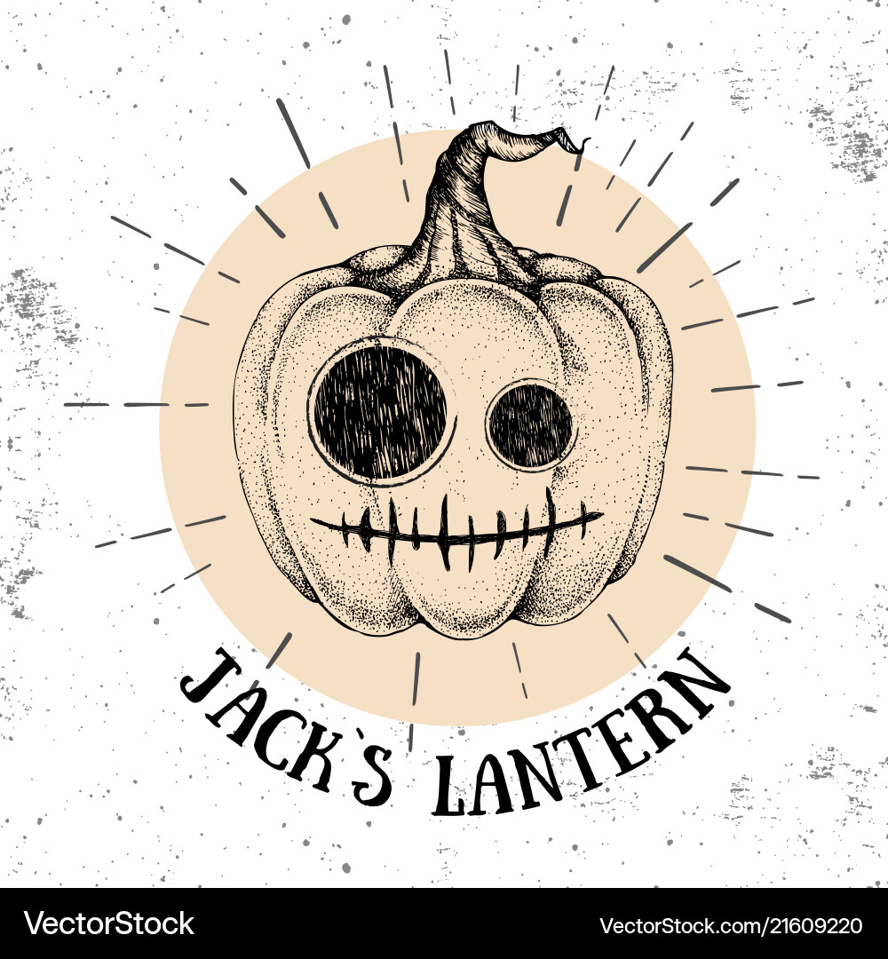 Halloween Hand gezogen Kürbis Jacken Laterne Halloween Hand gezogen Kürbis Jacken Laterne vektorbild