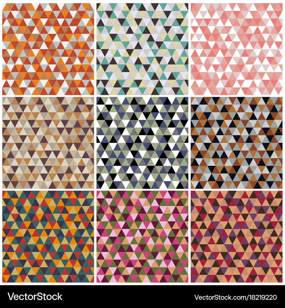 Retro Triangle Pattern Vector Image