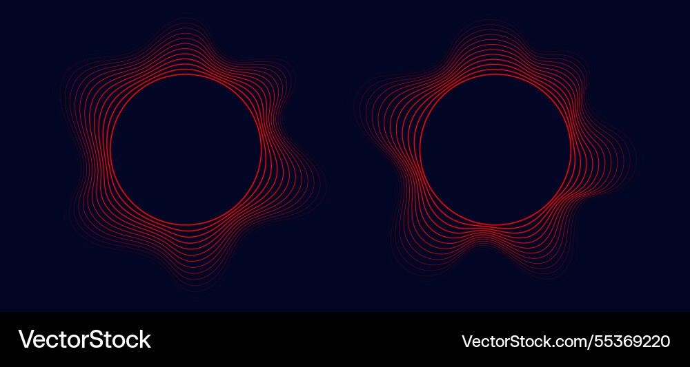 Round sound wave frames circular lines pattern Round sound wave frames circular lines pattern vector image