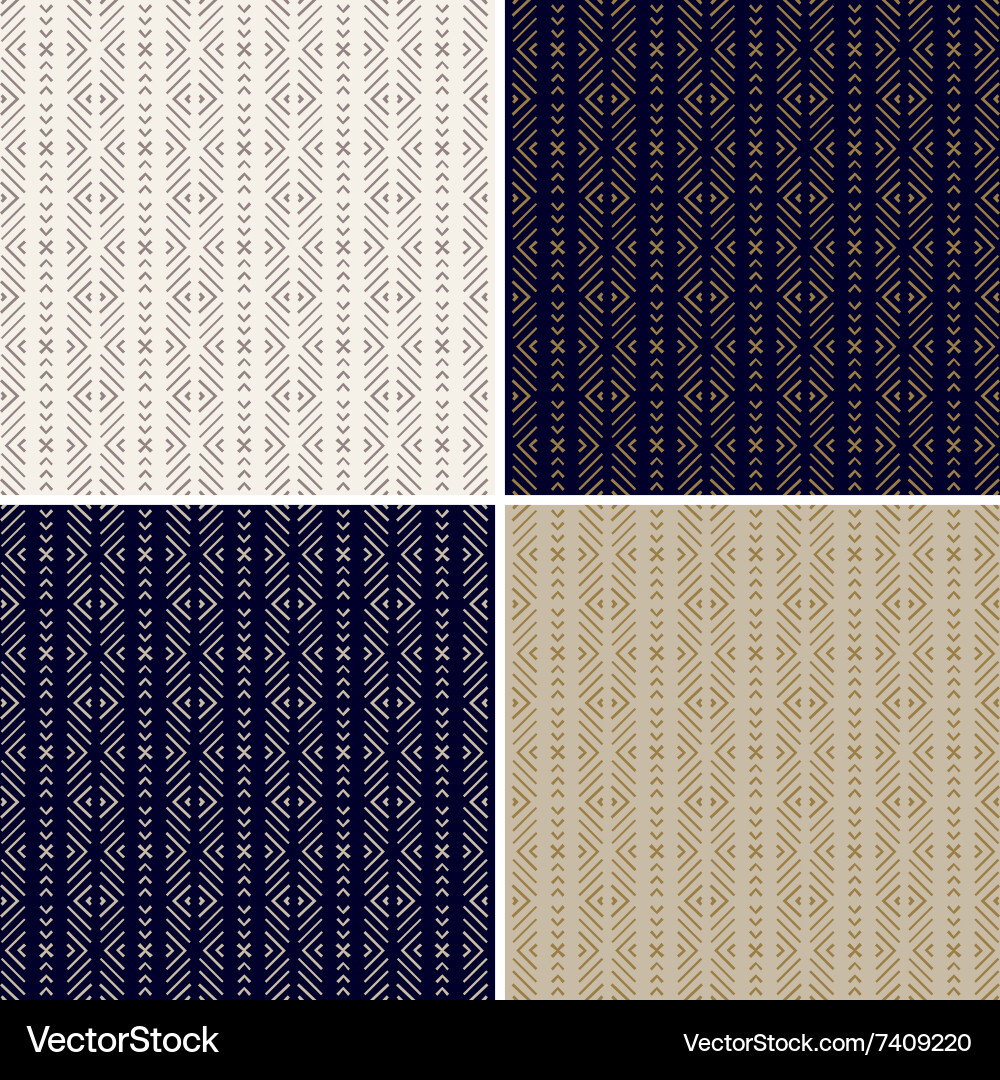 Set of colorful geometric pattern background vector image