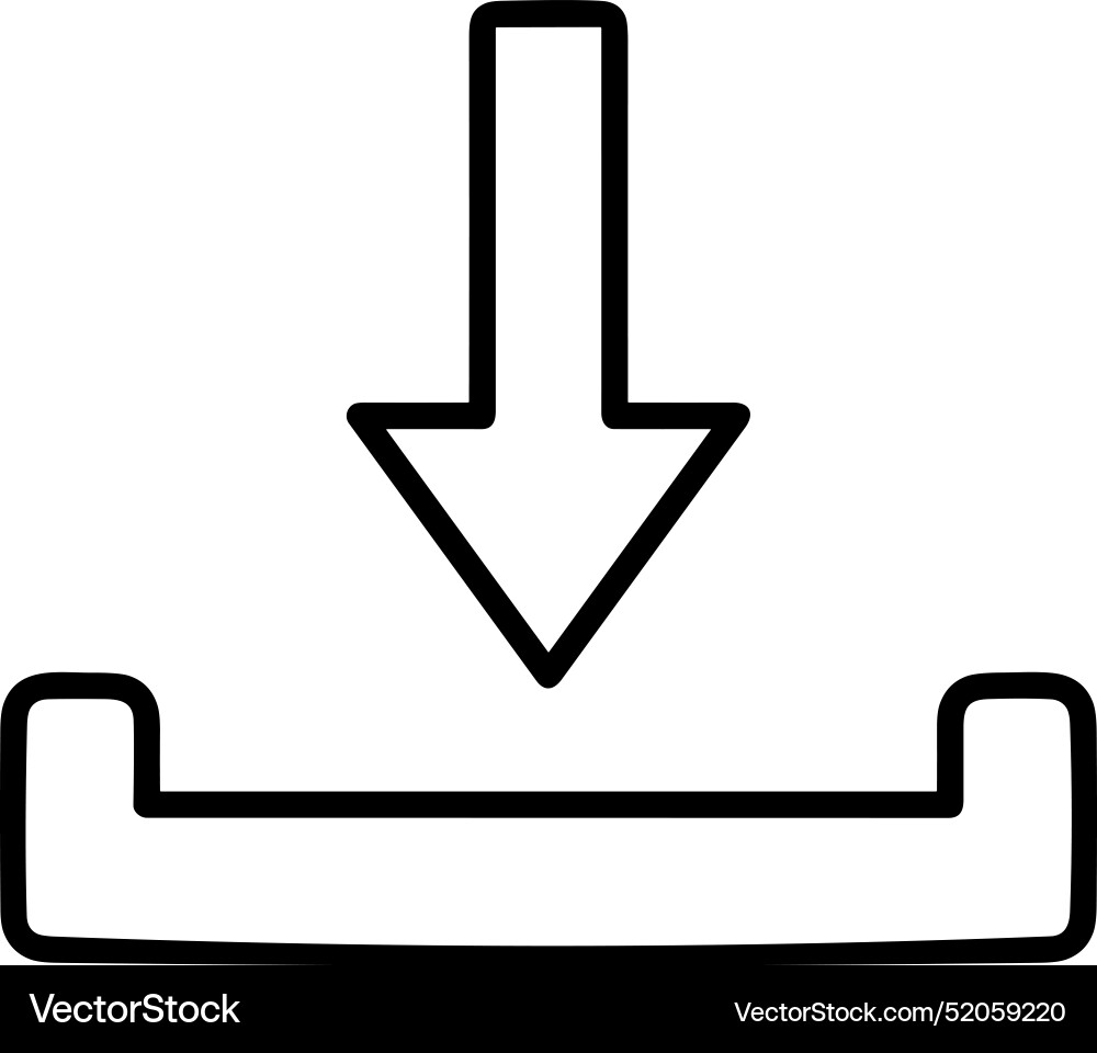 Upload outline icon symbol image Vector Image