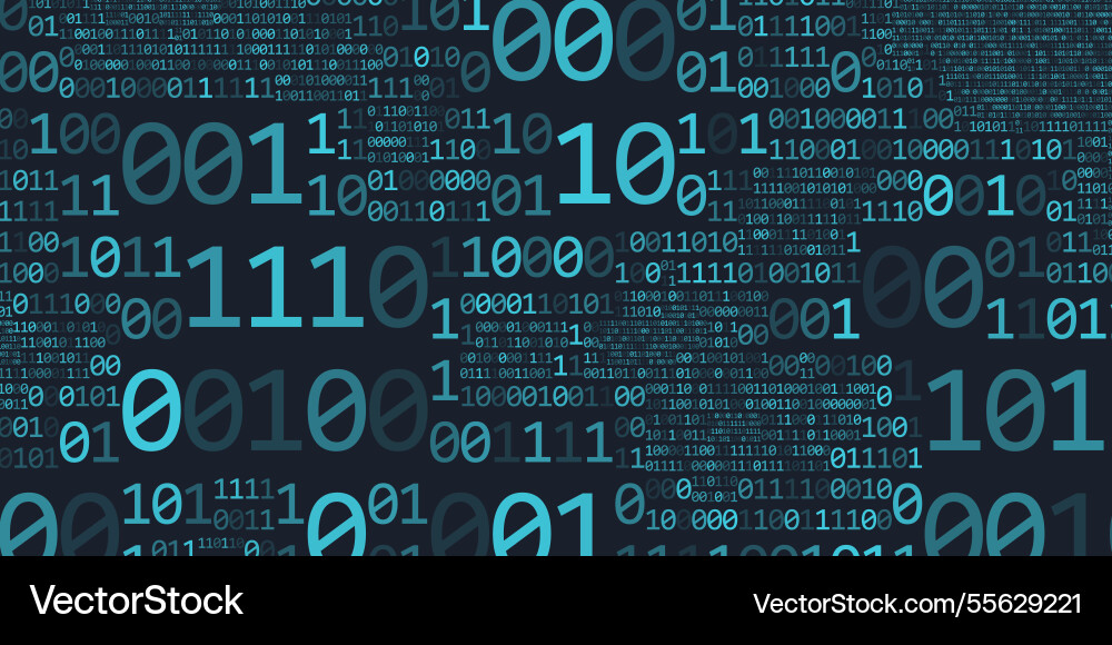 Abstract binary code cloud background ai learning Abstract binary code cloud background ai learning vector image