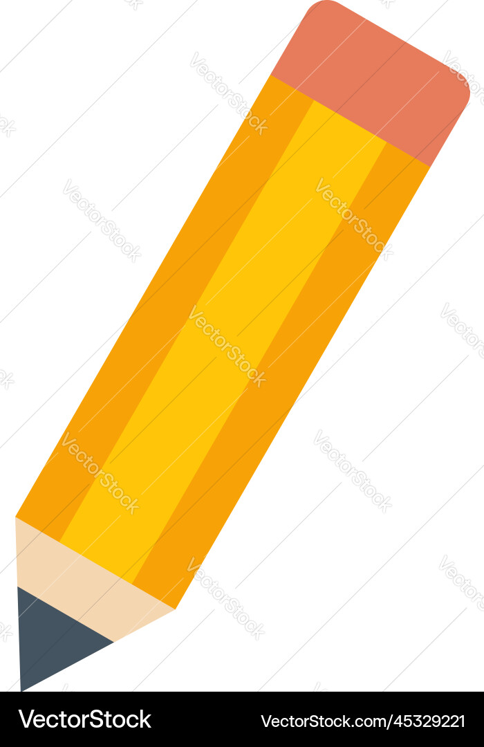 Pencil icon flat computer interface Pencil icon flat computer interface Vector Image