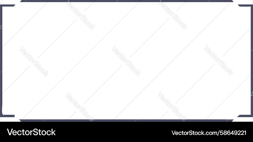 Simple rectangle outline minimal frame design Vector Image