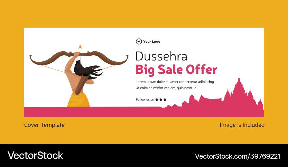 Titelseite von dussehra big sale Angebot Titelseite von dussehra big sale Angebot vektorbild
