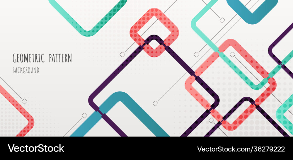 Abstract geometric pattern design square Abstract geometric pattern design square Vector Image