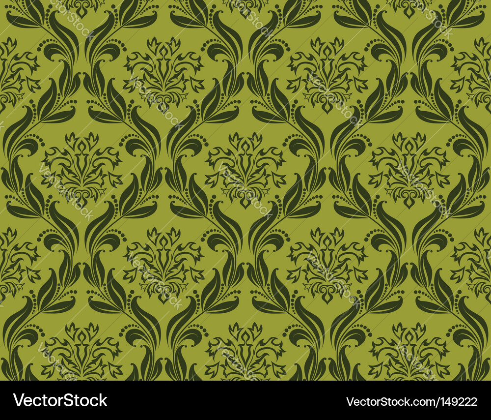 Damask pattern vector image