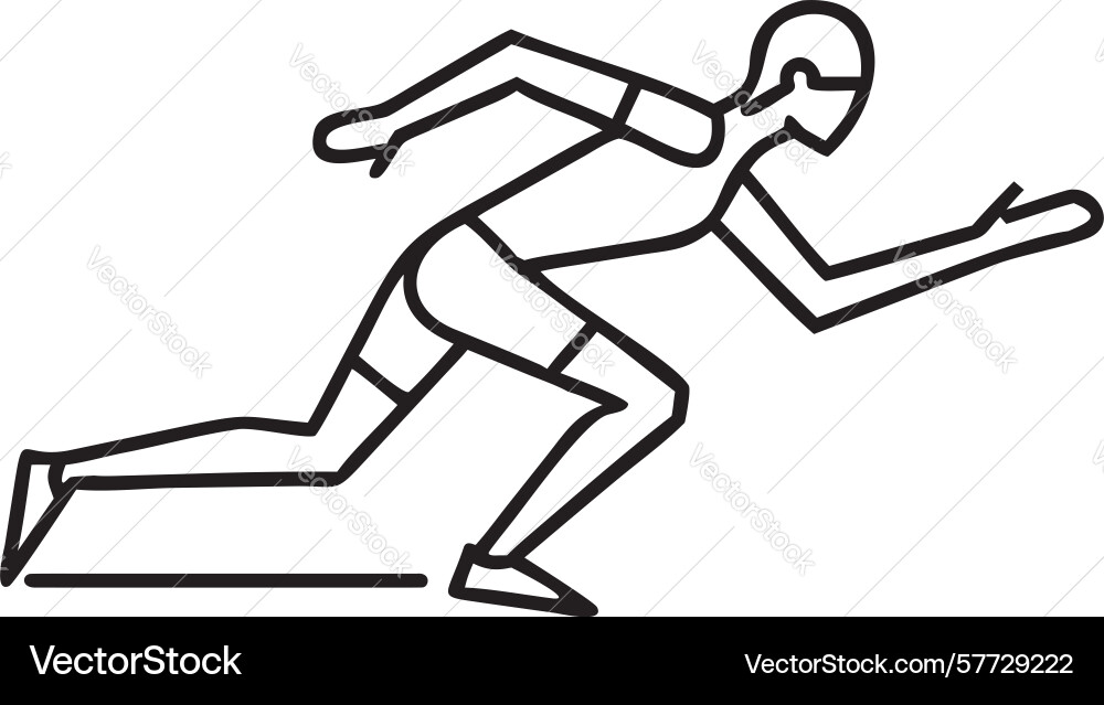 Dynamic runner in motion icon design generative ai Vector Image