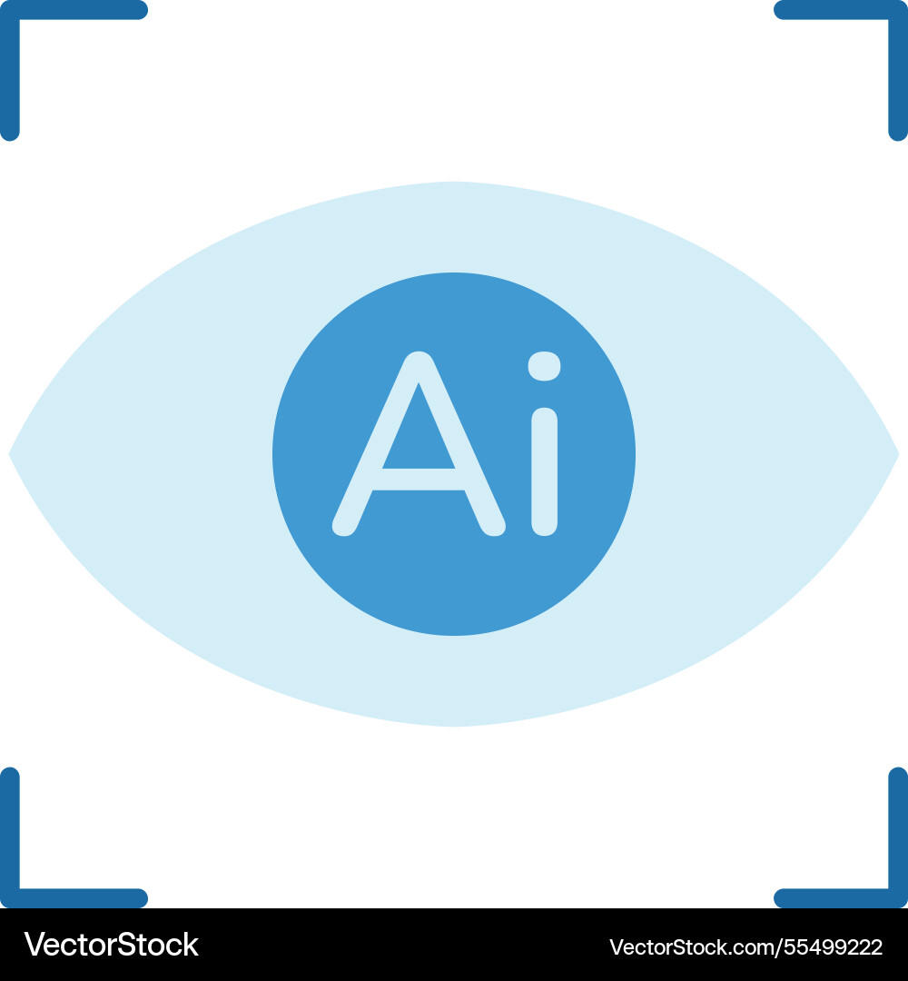 Generative ai vision icon Royalty Free Vector Image