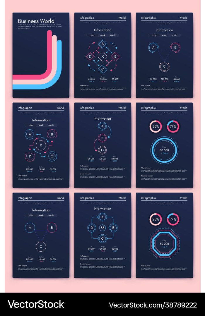 Grafik Infografiken mit Handyvorlage Grafik Infografiken mit Handyvorlage vektorbild