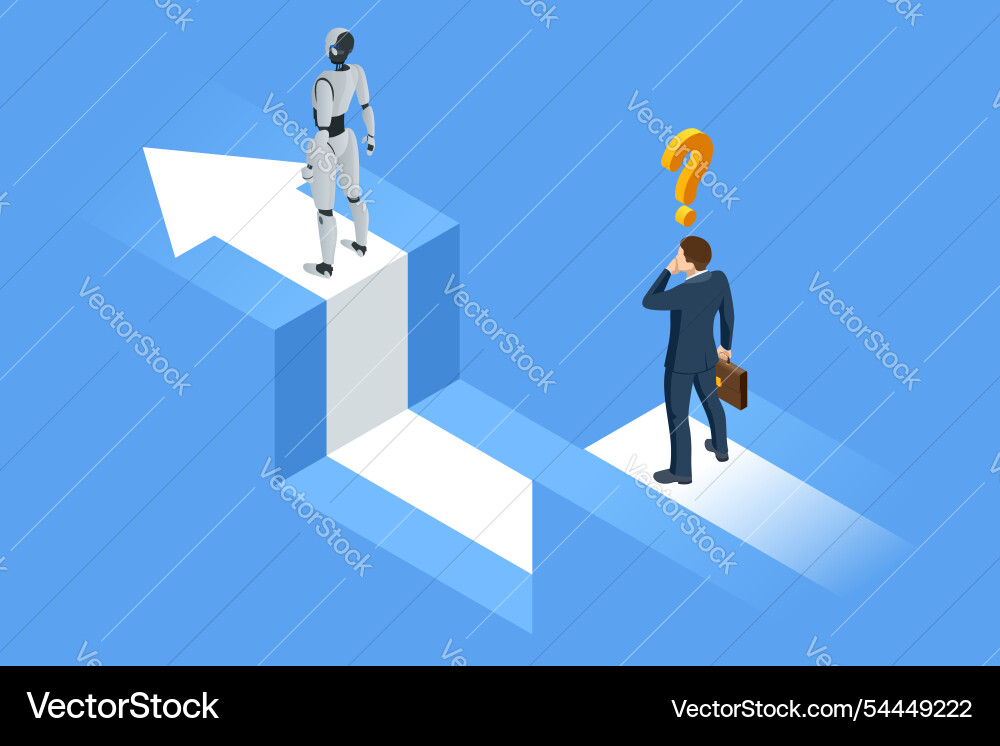 Isometrische Roboter zeichnen sich durch die Datenverarbeitung aus Isometrische Roboter zeichnen sich durch die Datenverarbeitung aus vektorbild