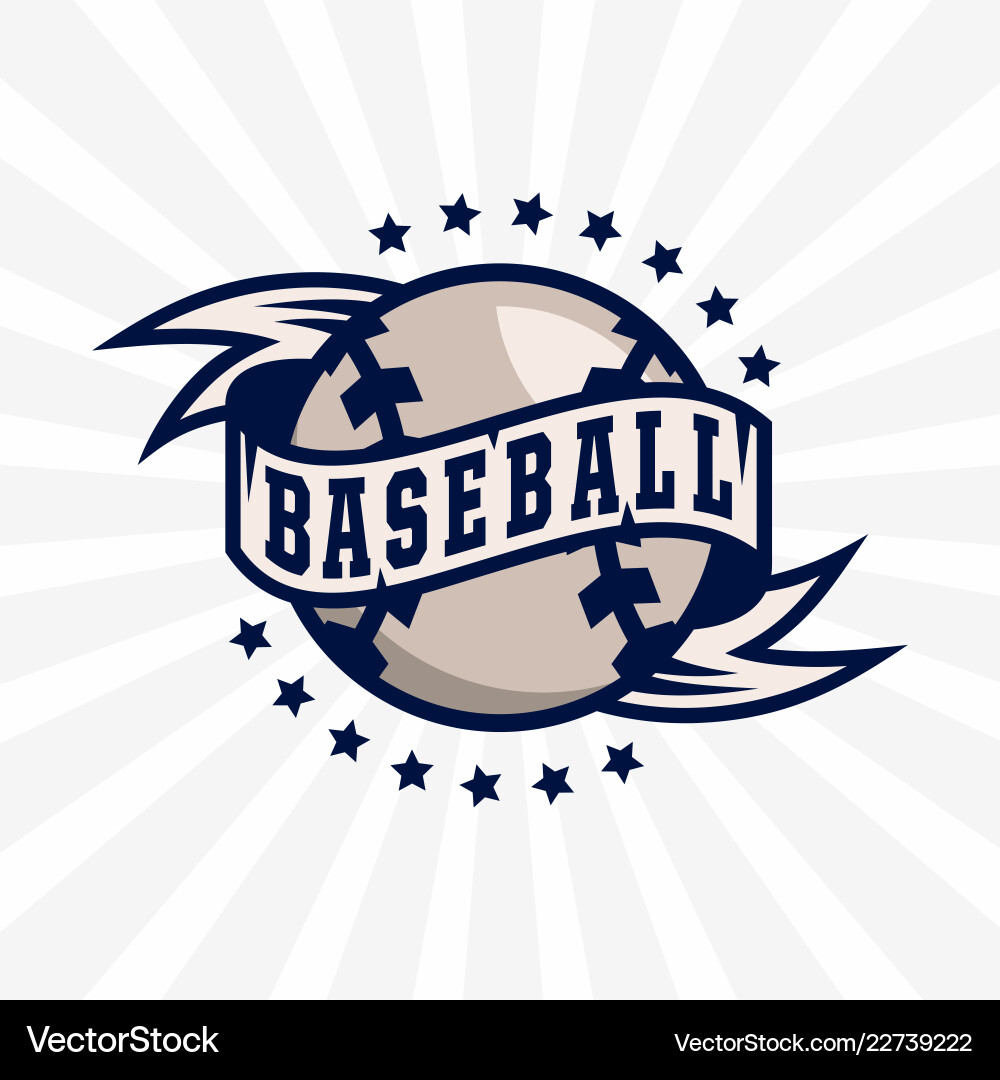 Modern professional emblem for baseball game Modern professional emblem for baseball game vector image