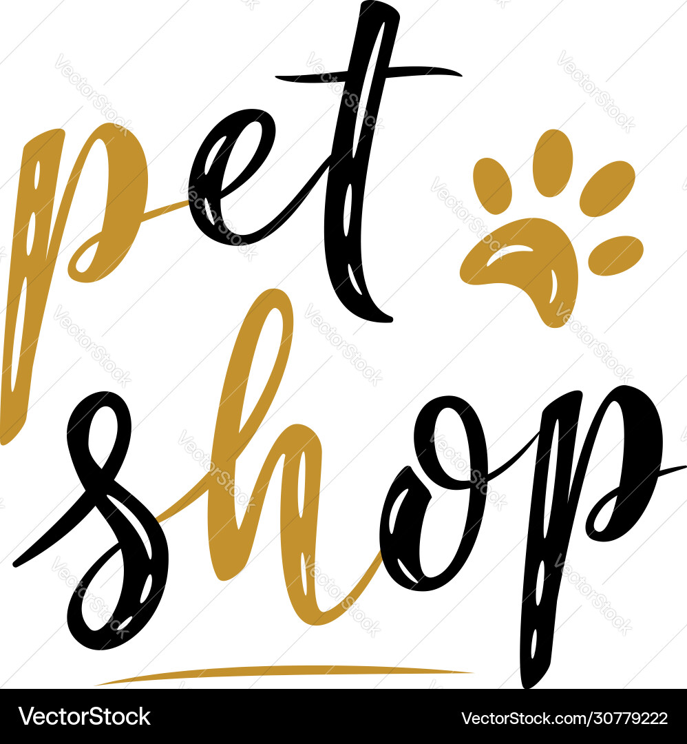 Pet Shop Logo Vorlage handschriftlich sign modern Pet Shop Logo Vorlage handschriftlich sign modern vektorbild