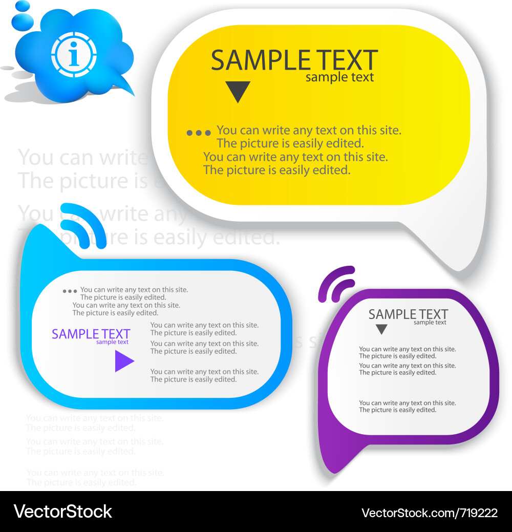 Speech Bubble Frame - Vibrant Text Background vector image
