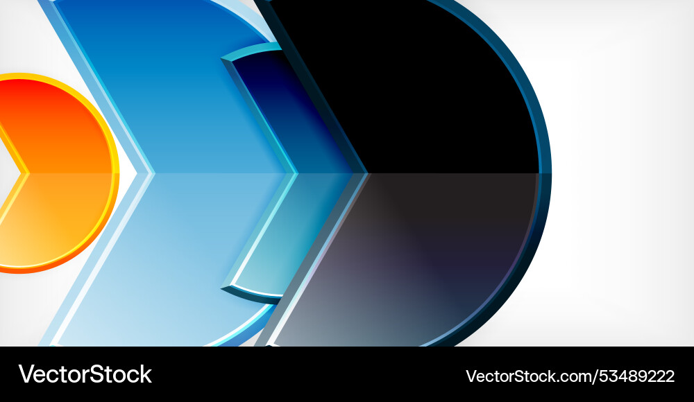 Trendy round shapes with triangular angle design Vector Image