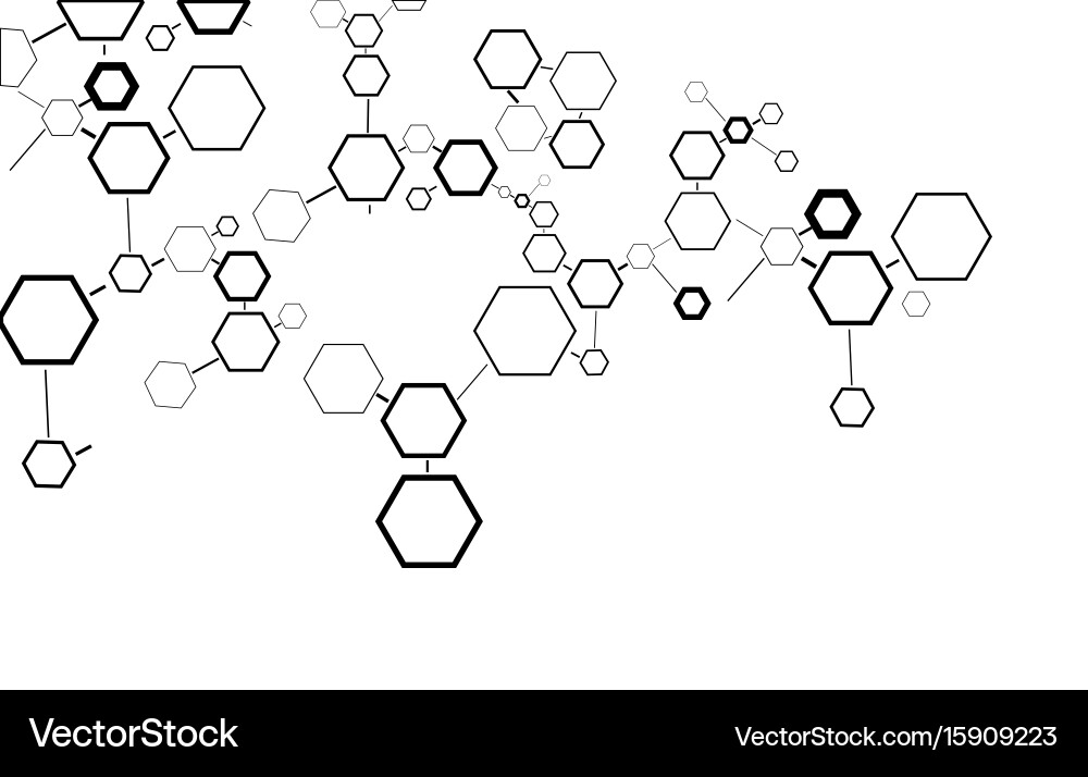 Abstract hexagonal structures Vector Image
