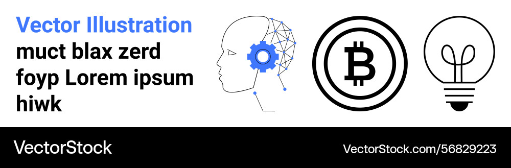 Artificial intelligence blockchain Artificial intelligence blockchain vector image