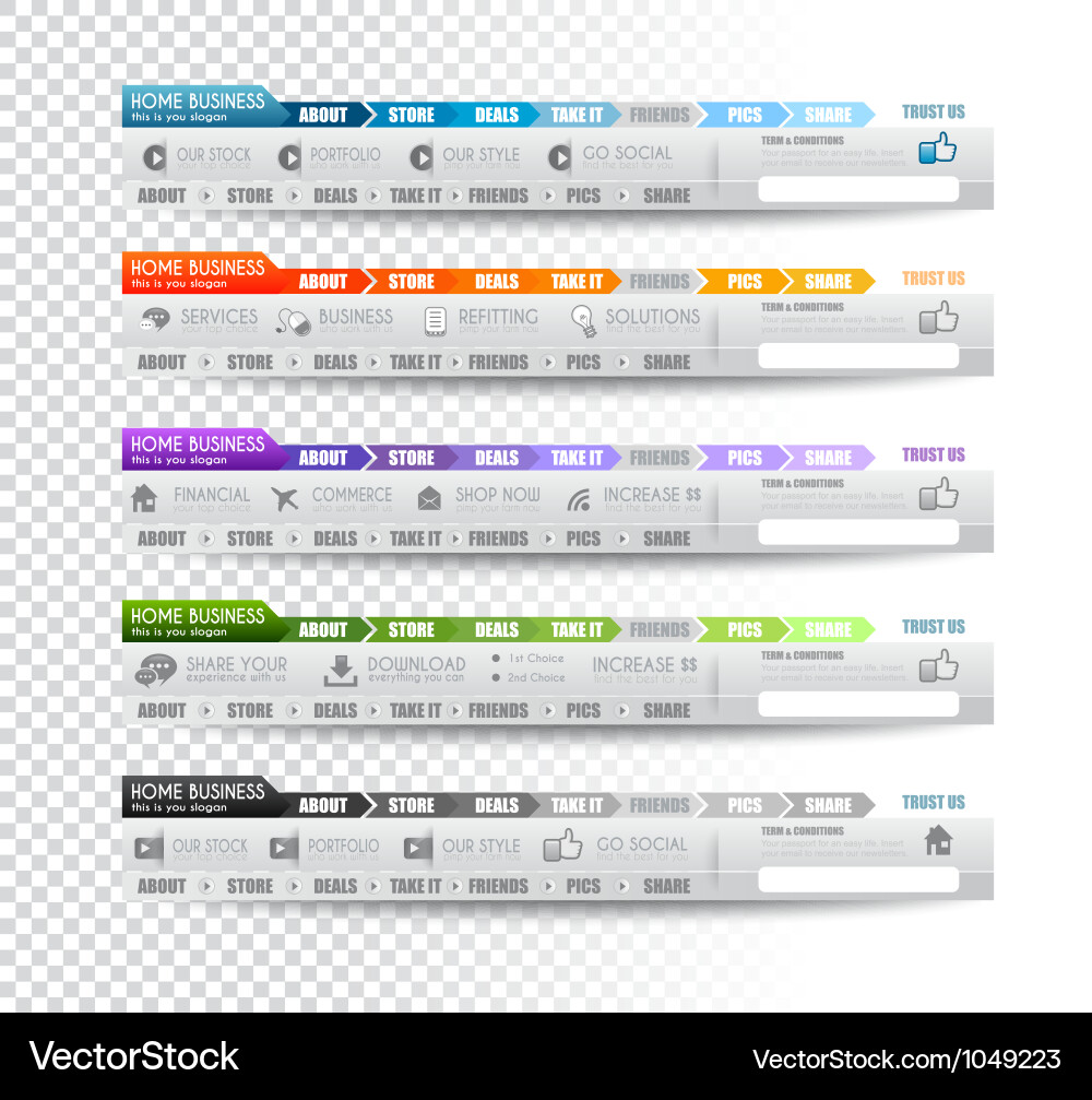 Collection of web elements - various templates vector image