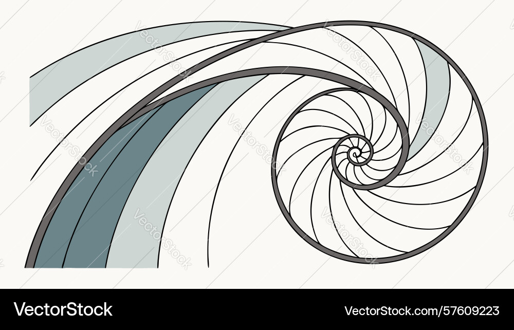 Dynamic swirling abstract pattern flowing vector image