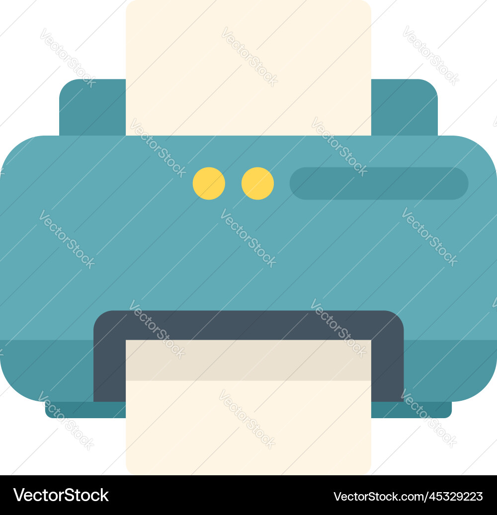 Flat Printer Icon - UI Element vector image
