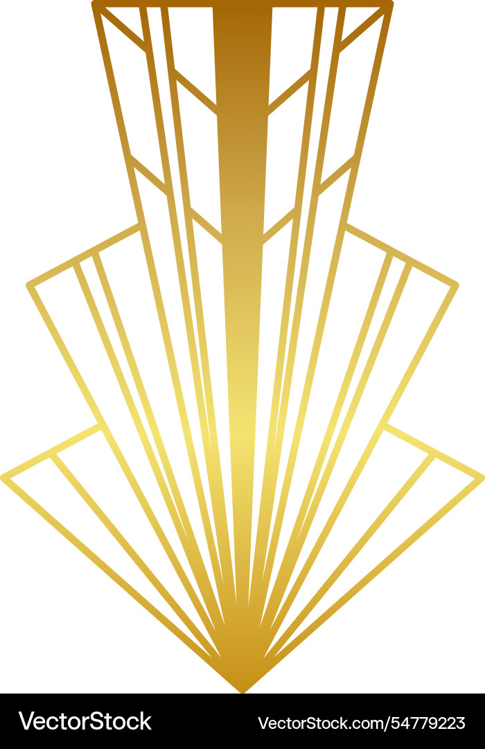 Golden deluxe art deco pattern Royalty Free Vector Image