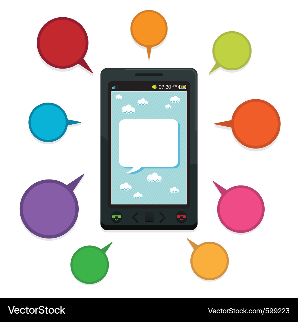 Modern Smartphone Interface Vector Image