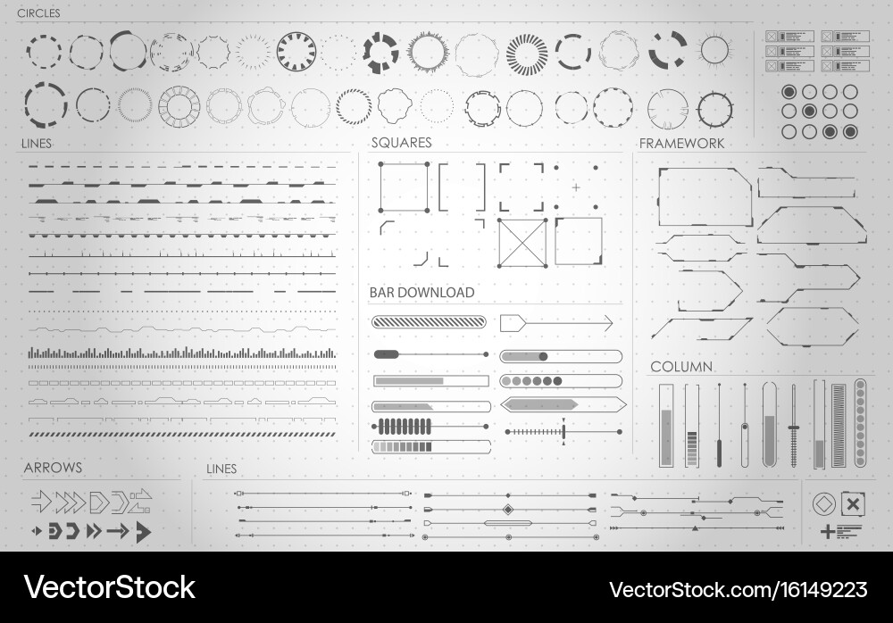 Moderne UI Elemente - Display & Dashboard vektorbild