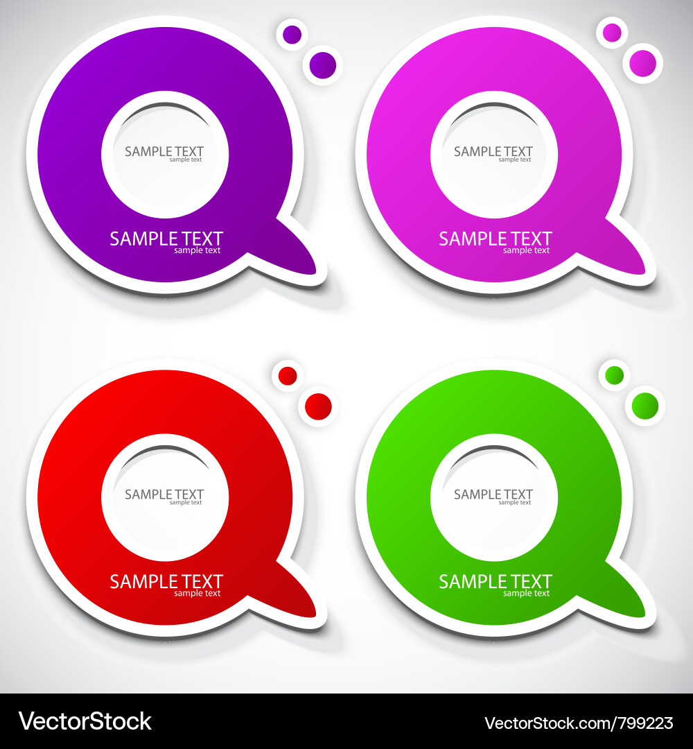 Paper round bubble for speech vector image