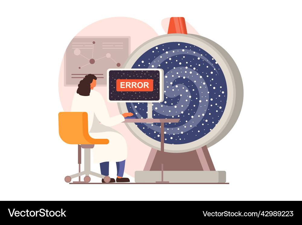 Science laboratory web concept in flat design Science laboratory web concept in flat design Vector Image