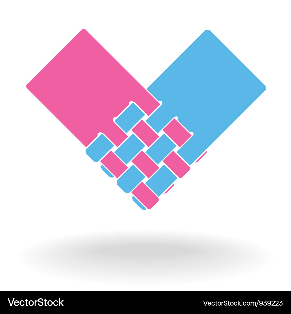 Support and Unity Hand Symbol Vector Image