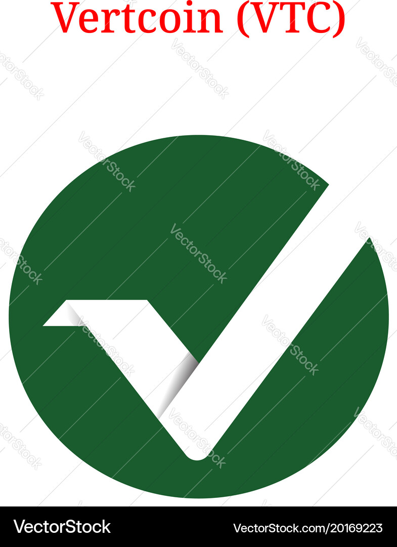 Vertcoin vtc logo (20169223) – Royalty-Free Vector | VectorStock