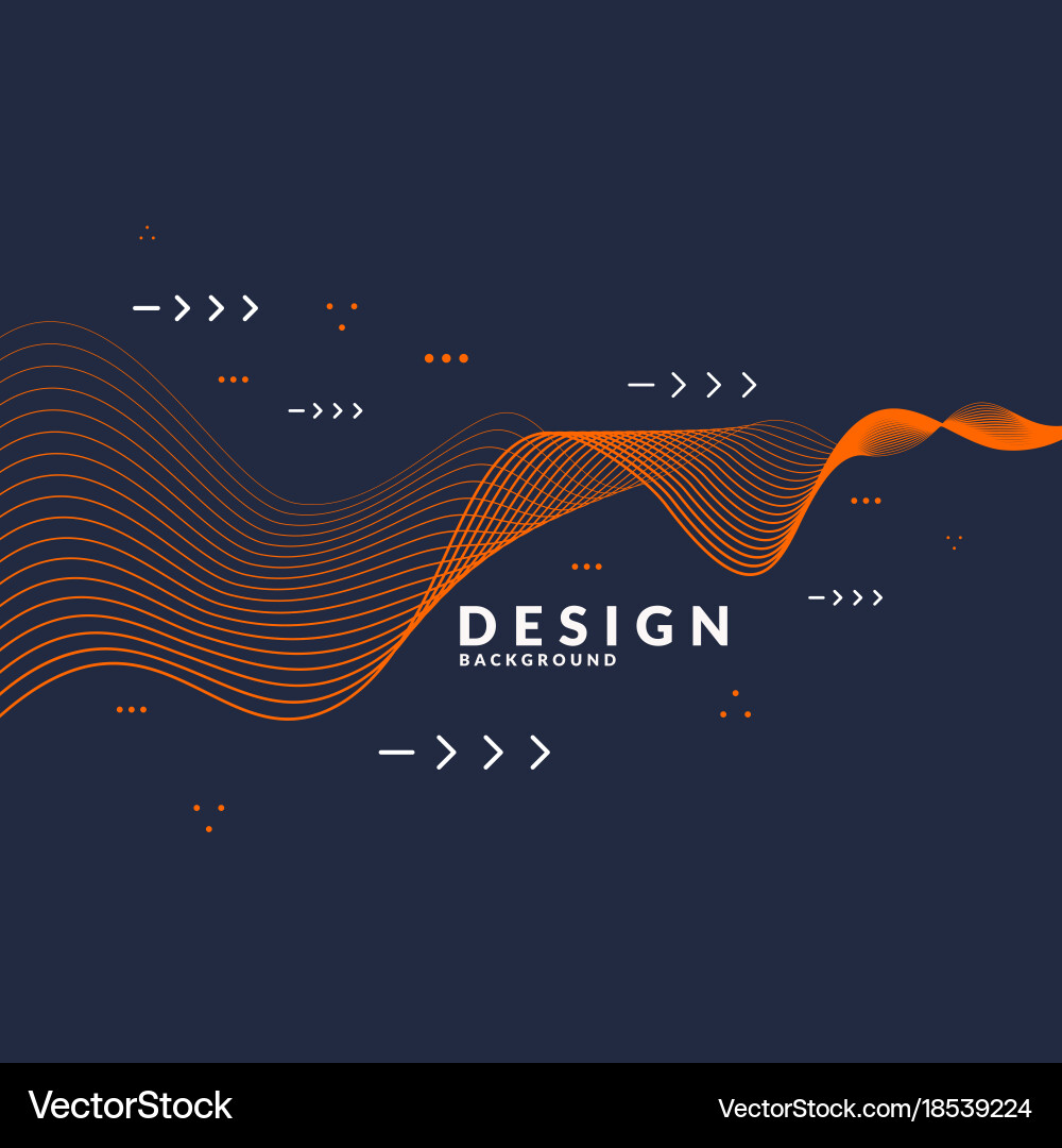 Abstract background with dynamic waves Vector Image