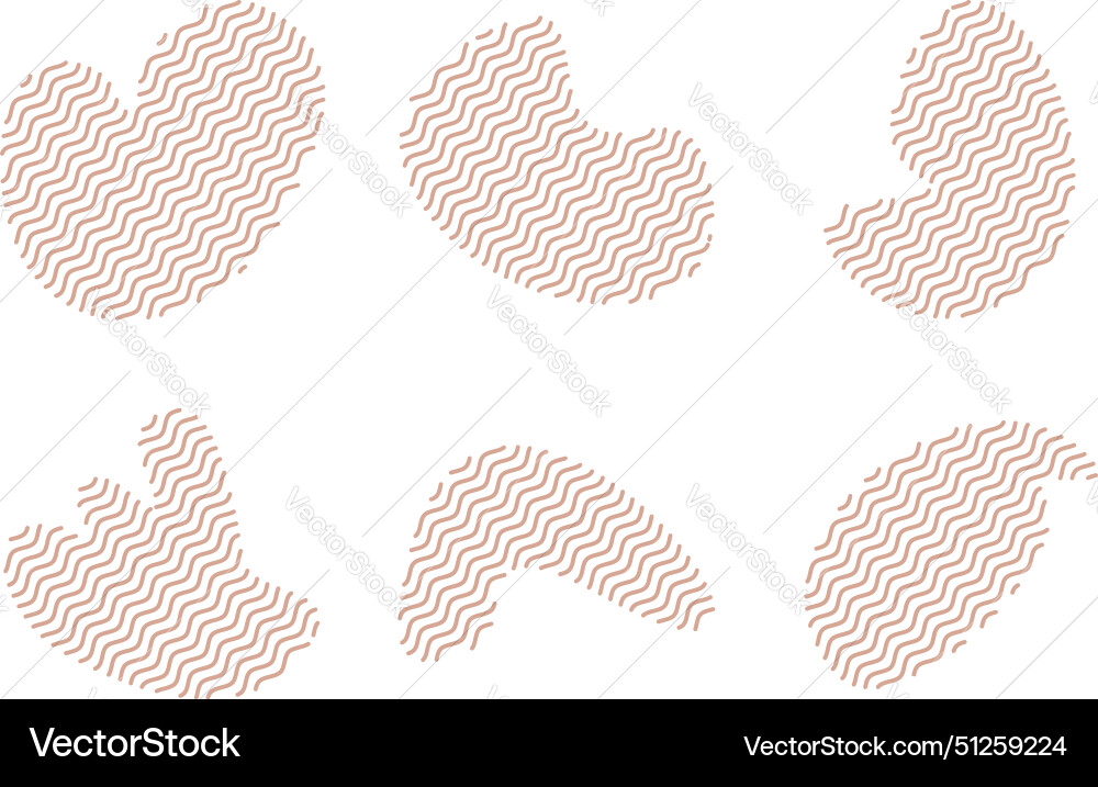Blobs fluid shapes with zig zag lins set Vector Image