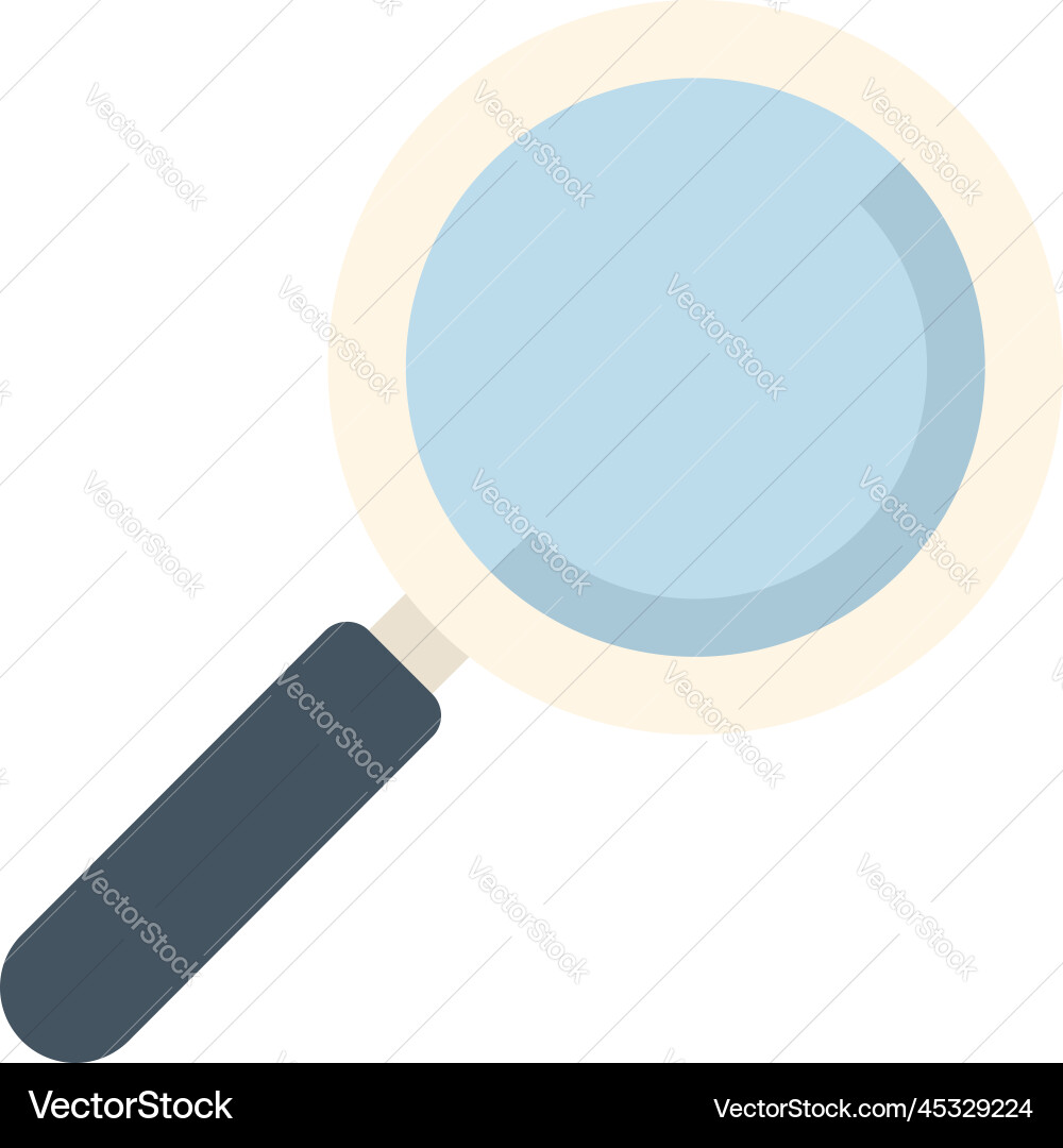 Magnifier icon flat computer interface Magnifier icon flat computer interface vector image
